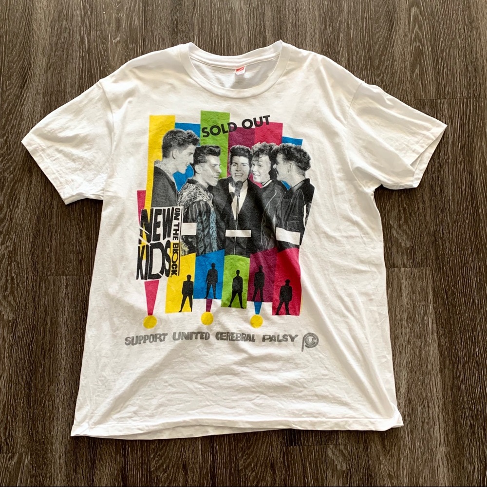 Vtg 90s New Kids On The Block Tee Single Stitch
